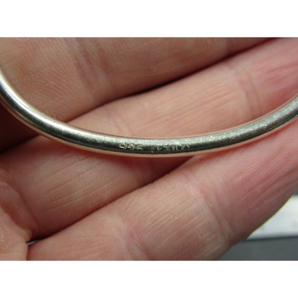 6 Inch Sterling Silver NMN Initials Heavy Bracelet - Picture 4 of 6